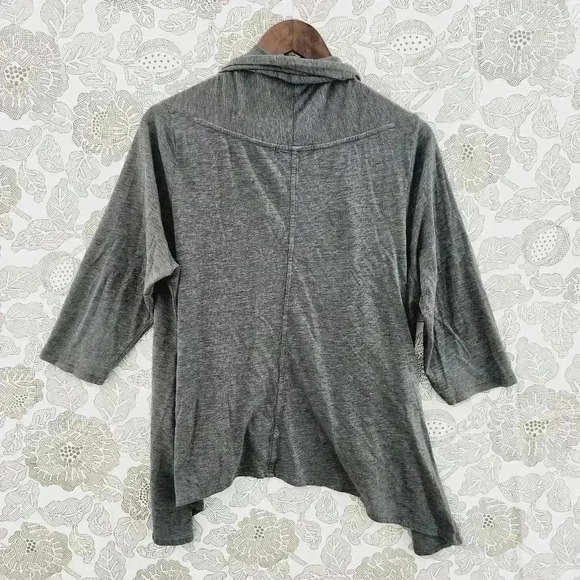 Loft Open front Cardigan Women's L Gray Lightweight - Picture 2 of 5